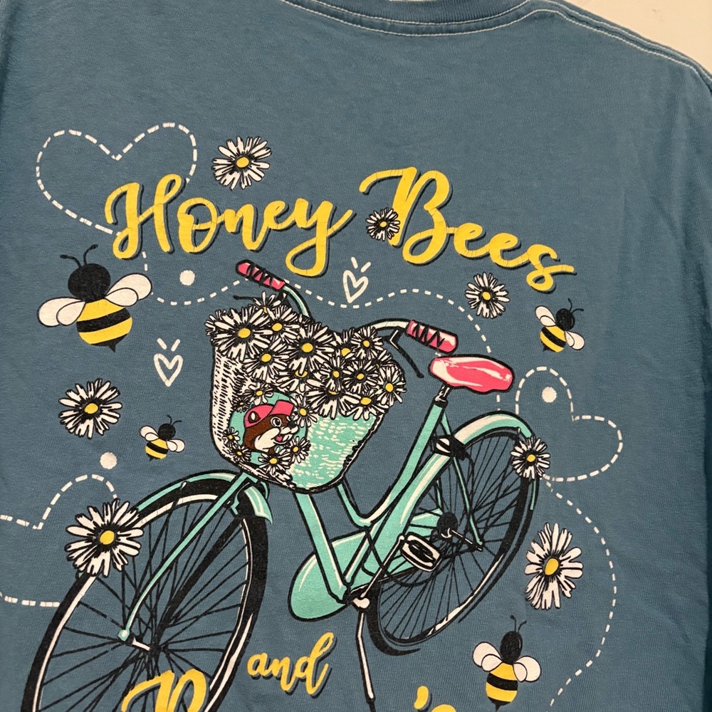 Buc-ee's Honey Bees & Buc-ee's Please blue‎ t shirt Women's SMALL - Picture 5 of 5